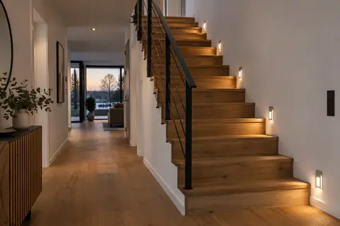 Treppenlicht im Einfamilienhaus · KI-Beispielvisualisierung