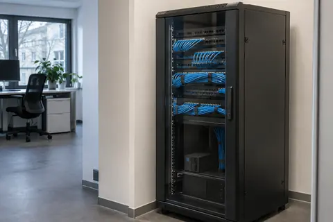 Ordnung im Serverschrank · KI-Beispielvisualisierung