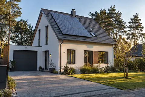 Photovoltaik als Gebäudekonzept · KI-Beispielvisualisierung